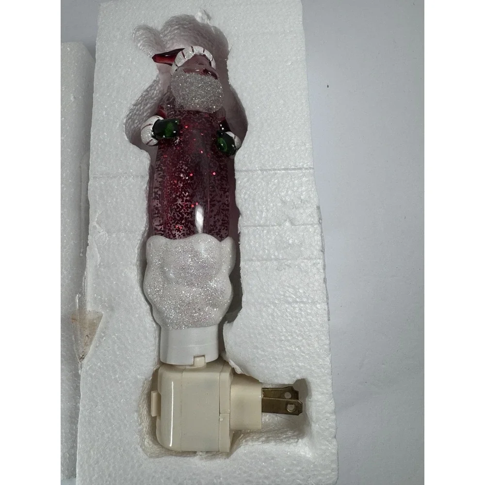 SANTA CLAUS SHIMMERY NIGHTLIGHT Avon Holiday Inside Home RETIRED New Boxed